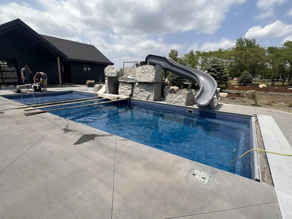 waterslide and pool installation services